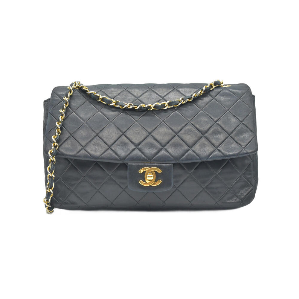 Chanel 1990-1991 Vintage Jumbo Single Flap Bag - 24K Gold